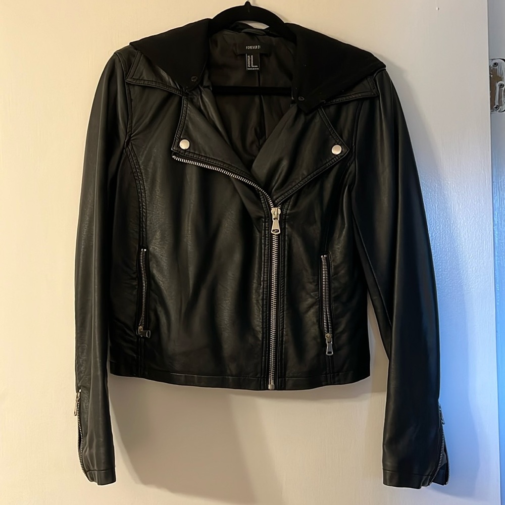 Faux Leather bomber jacket